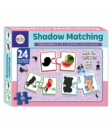 Ankit Toys Shadow Matching Educational Jigsaw Puzzle Multicolor Set of 24 - 48 Pieces