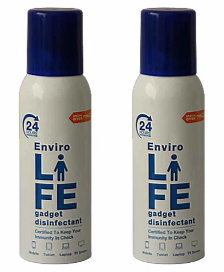 Envirolife Gadget Disinfectant Alcohol Based Sanitizer Spray Desks & Pocket Value Pack of 3 - 120 ml Each