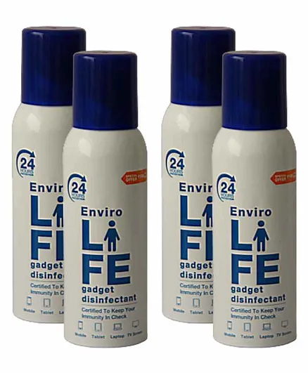 Envirolife Gadget Disinfectant Spray Pack of 4 - 120 ml Each