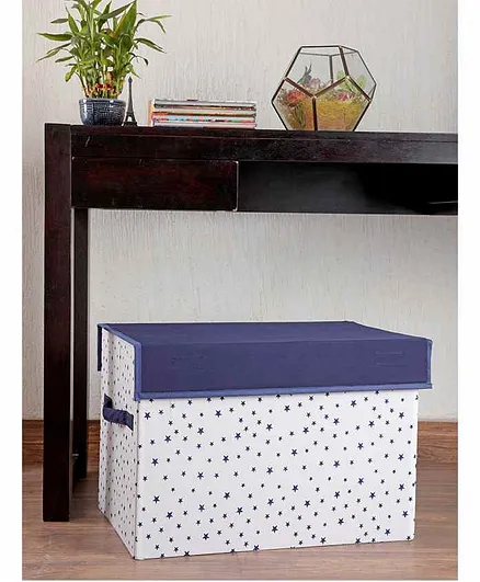 My Gift Booth Storage Box Star Print - Blue