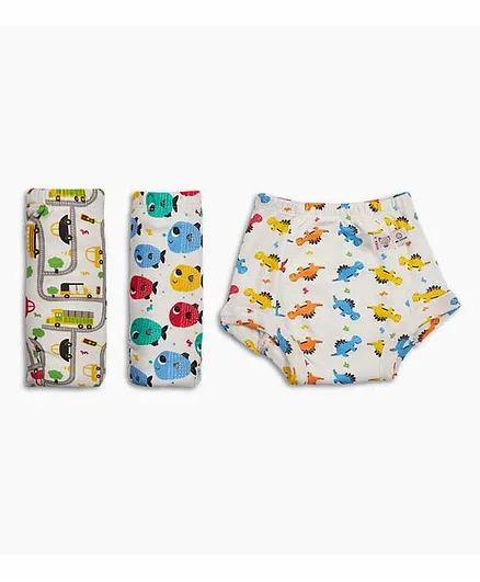 SuperBottoms 100% Cotton Padded Underwear Pack of 3 - Multicolour