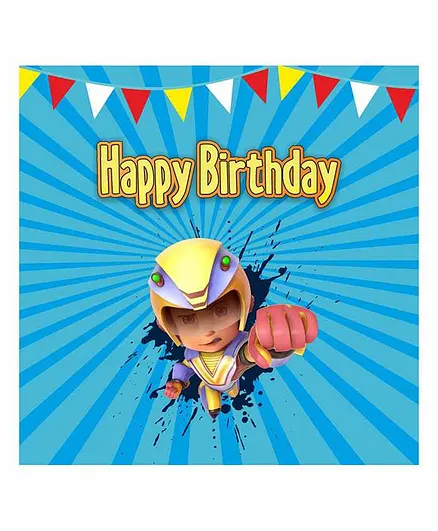 Untumble Happy Birthday Vir The Robot Boy Party Backdrop Banner Blue -  Length 122 cm Online in India, Buy at Best Price from  - 8236905
