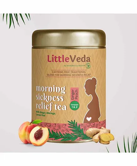 LittleVeda Morning Sickness Relief Ginger and Peach Tea - 50 gm