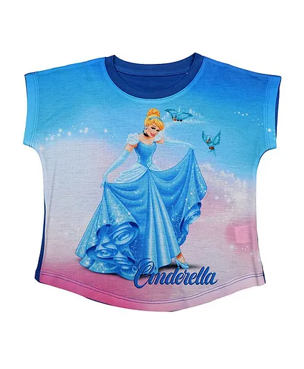 Disney By Crossroads Short Sleeves Disney Princess Graphic Print T-Shirt - Royal Blue