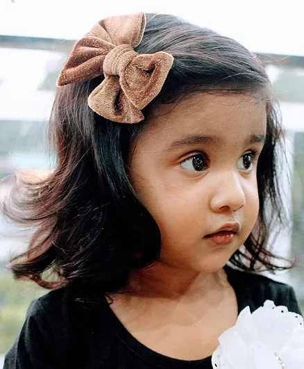 All Cute Things Velvet Hair Bow Alligator Clip - Brown for Girls (1-8  Years) Online in India, Buy at  - 8243733