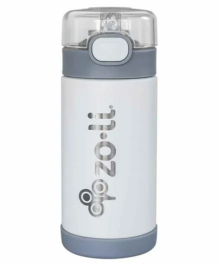 ZoLi Pow Squeak Vacuum Insulated Straw Drink Water Bottle White - 295 ml 