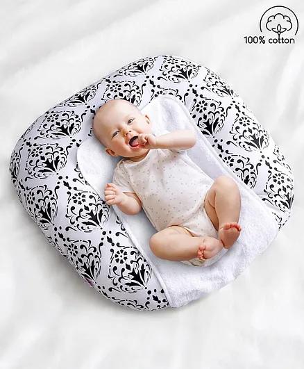 Babyhug 100% Cotton Premium Baby Lounger With Waterproof Sheet