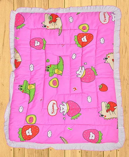 JIN Baby Quilt Animal Print - Pink