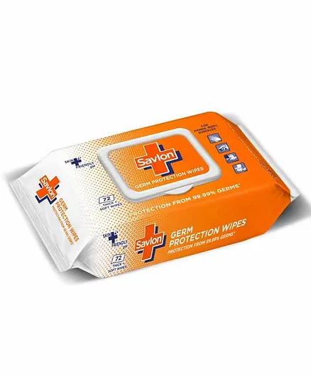 Savlon Germ Protection Wipes - 72 Pieces