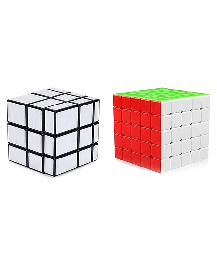 Enorme High Speed Smooth Stickerless Rubik Cubes Pack of 2 - Multicolour