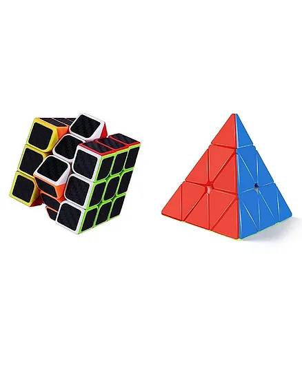Enorme High Speed Smooth Stickerless Rubik Cubes Pack of 2 - Multicolour