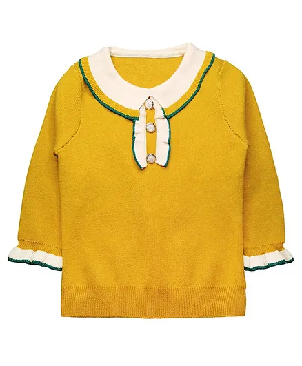Kookie Kids Full Sleeves Sweater - Yellow