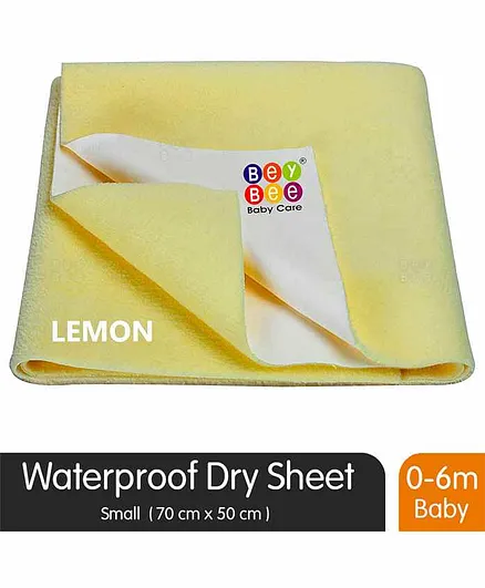 BeyBee Quickly Dry Waterproof Small Size  Bed Protector Sheet - Yellow