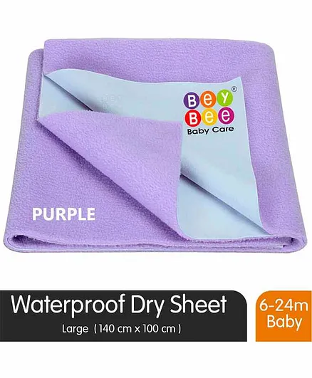 BeyBee Waterproof Rubber Sheet Bed Protector Large - Violet