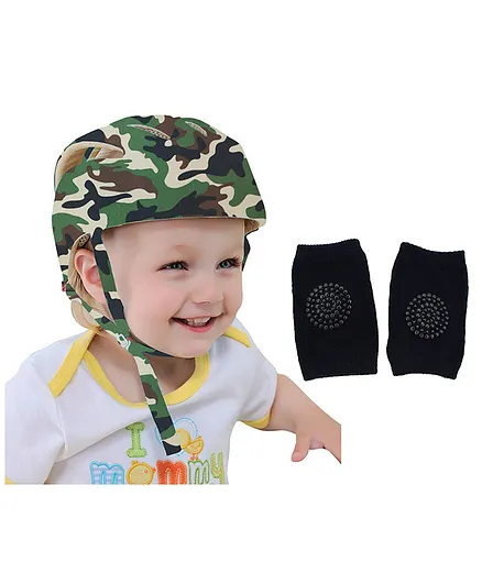 DearJoy Baby Safety Helmet & Kneepads - Green