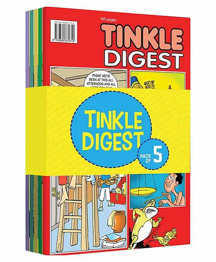 Tinkle Single Digest Comic Book Pack of 5 - English