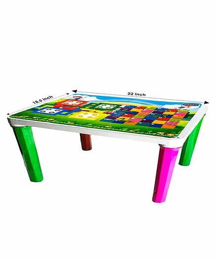 Kuchikoo Study Table with Ludo Game Top - Multicolor