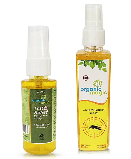 Organic Magic Afterbite & Anti Mosquito Spray Combo Set - 50 ml & 100 ml