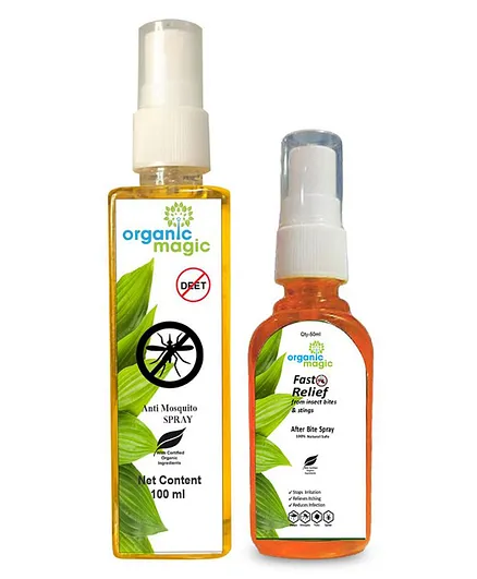 Organic Magic Afterbite & Anti Mosquito Spray Combo Set - 50 ml & 100 ml