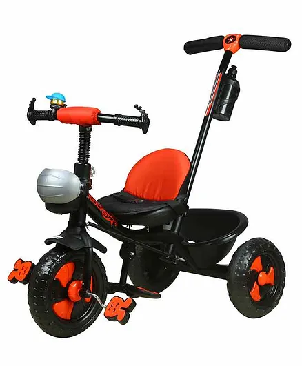 Trifox Rockstar Plug n Play Tricycle with Parent Control Handle - Red