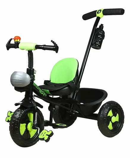 Trifox Rockstar Plug n Play Tricycle with Parent Control Handle - Green