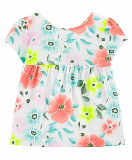 Carter's Floral Jersey Top - White