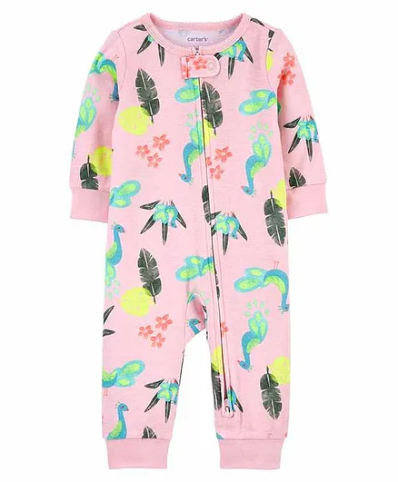 Carter's Zip up and Cotton Play Nightwear - Multicolour