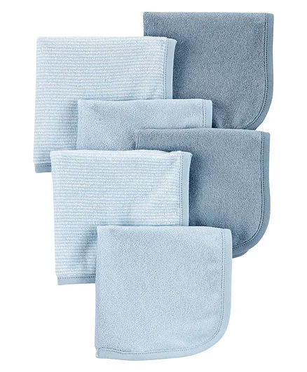 Carter's 6-Pack Washcloths - Blue