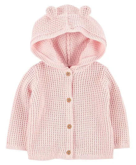 Carter's Hooded Cardigan - Pink