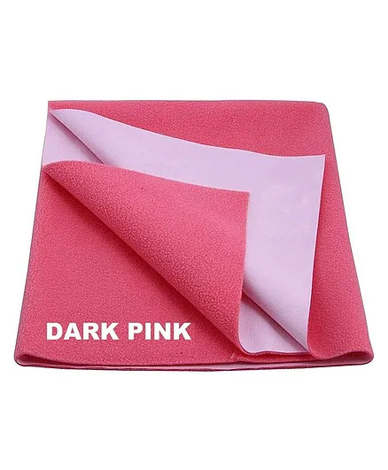 Elementary Smart Dry Waterproof Large Bed Protector Sheet - Dark Pink
