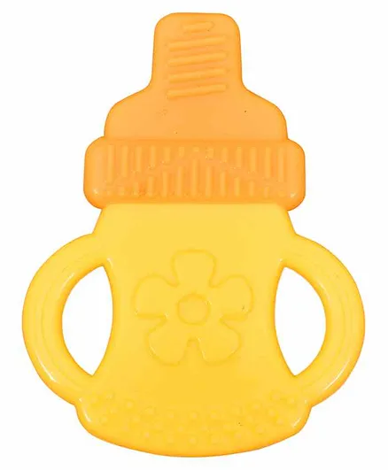 The Little Lookers Baby Teether Bottle Shape - Yellow