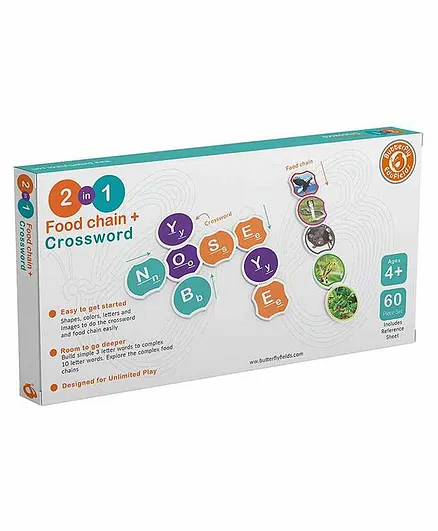 Butterfly Edufields Food Chain and Crossword - 60 pieces