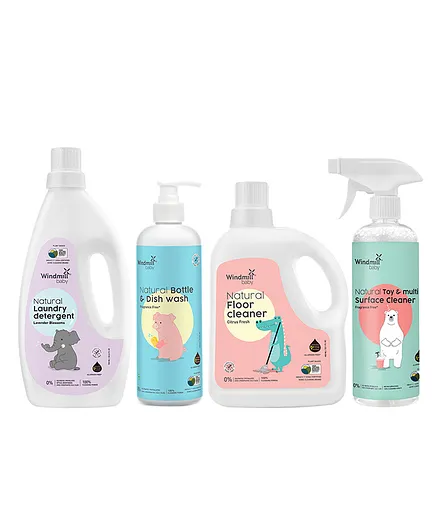 Windmill Baby Natural Cleaning Combo Kit - Pack of 4  