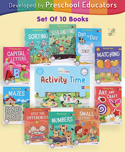FirstCry Intellitots Preschool Activity Time Set of 10 Books - English