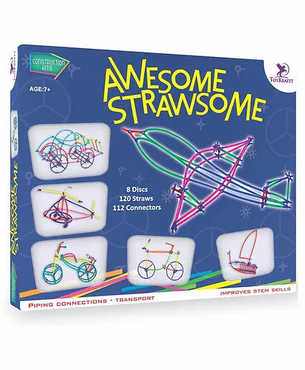 Toy Kraft Awesome Strawsome Construction Kit - Multicolor