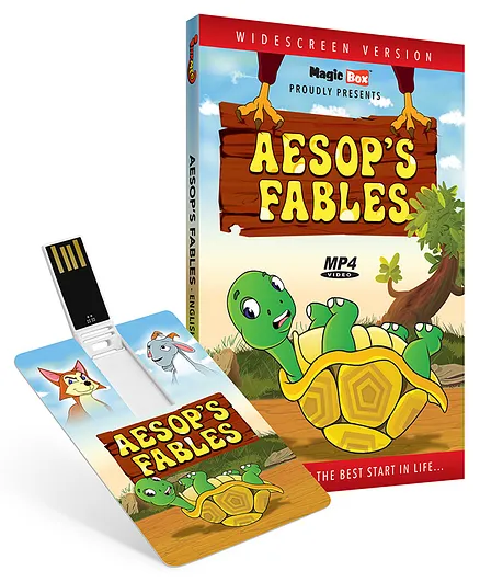 Inkmeo Movie Card Aesop's Stories 8GB High Definition MP4 Video USB Memory Stick - English