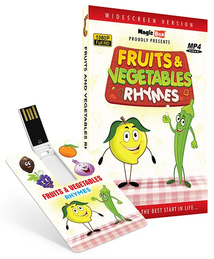 Inkmeo Fruits and Vegetables Rhymes 8GB Pendrive - English