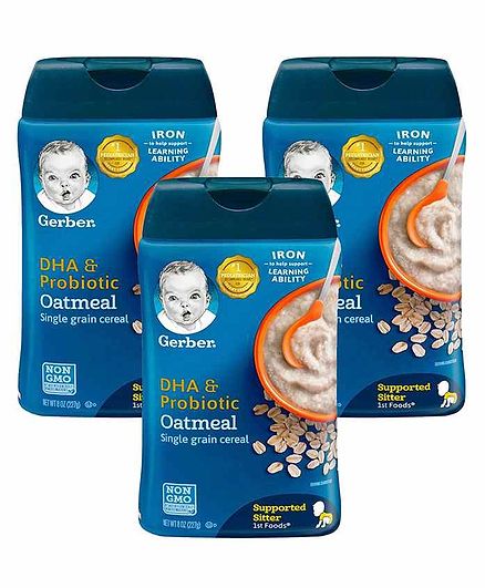 gerber dha probiotic oatmeal cereal