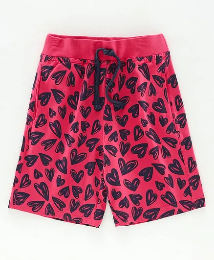 Doreme Shorts Heart Print - Pink