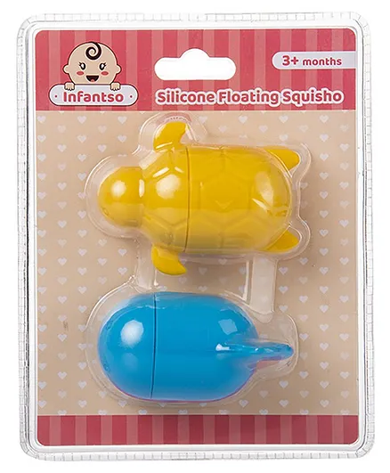Infantso Silicone Bath Toy Set of 2 - Blue Yellow