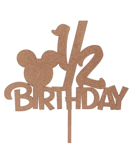 Funcart Half Birthday Cake Topper Rose Gold Online In India Buy At Best Price From Firstcry Com