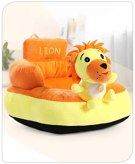 Babyhug Kids Lion Shaped Sofa Chair - Orange