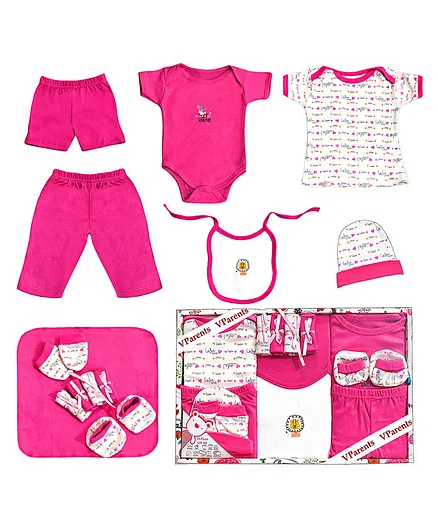 VParents Bitsy Baby Gift Set Pack of 13 - Pink
