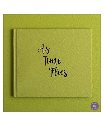 KUWTB As Time Flies Baby Record Book Celery Green - English