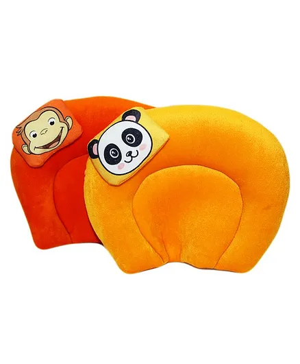 Hello Toys Baby Head Support Pillows Set of 2 - Red Orange