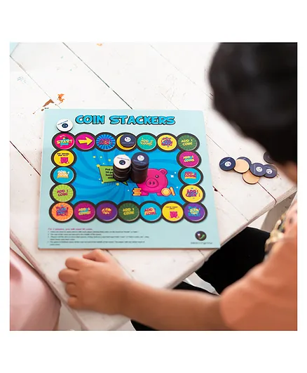 ilearnngrow Coin Stacker Board Game - Multicolor