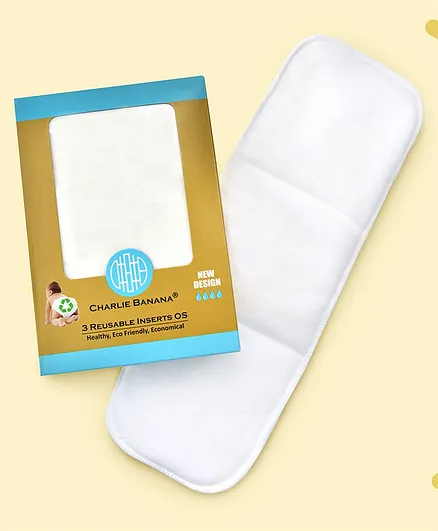 Charlie Banana Reusable Cloth Diaper Inserts - Medium/Large