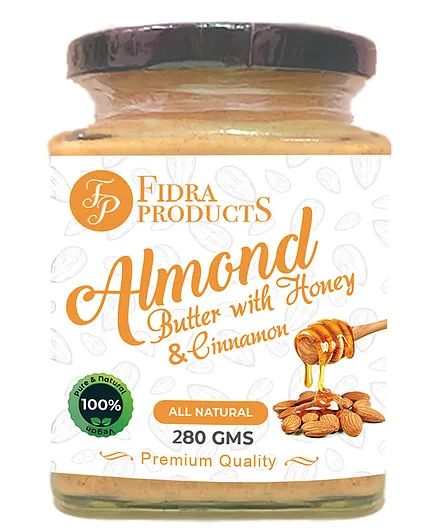 Fidra Almond Butter With Honey & Cinnamon - 280 gm