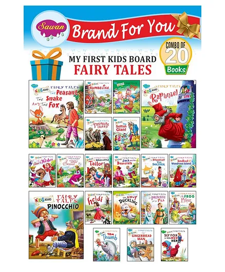 Sawan My First Kids Board Fairy Tales Story Books Set Of 20