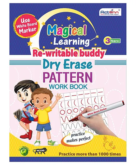 Actonn Re-writable Buddy Dry Erase Pattern Workbook - English